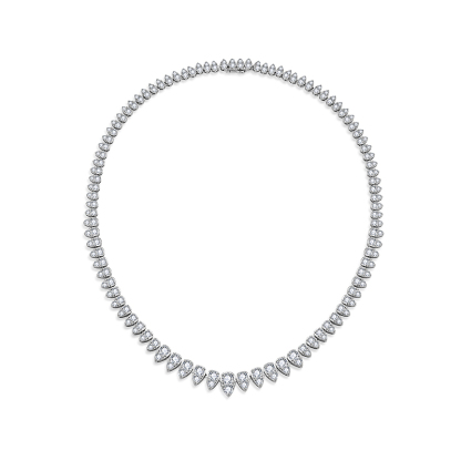 Sotiya Pear Shaped Round Cut Moissanite Necklace Sterling Silver-Sotiya