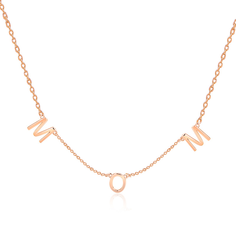 Sotiya MOM Letter Necklace Sterling Silver Mother's Day Gift-Sotiya