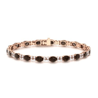 Sotiya Coffee Oval Cut Tennis Bracelet Sterling Silver-Sotiya