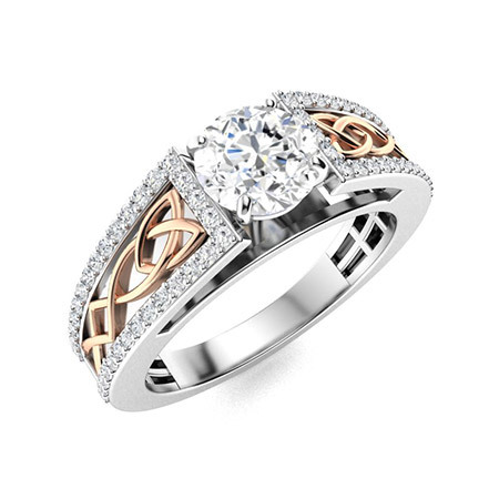 Sotiya Vintage Celtic Knot Round Cut Engagement Ring Sterling Silver-Sotiya