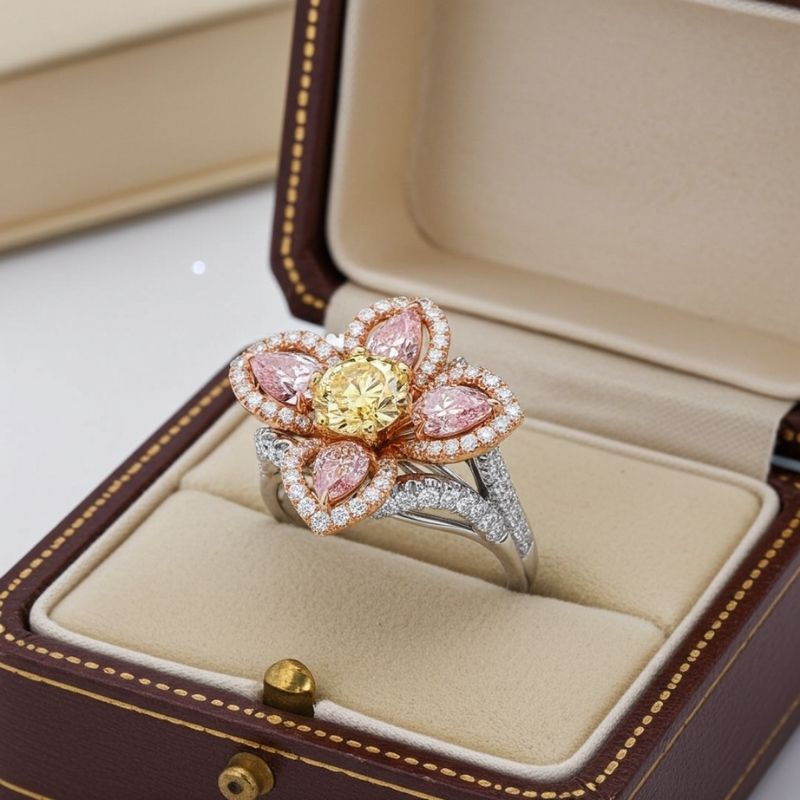 Sotiya Four Leaf Clover Round Cut Engagement Ring Sterling Silver-Sotiya