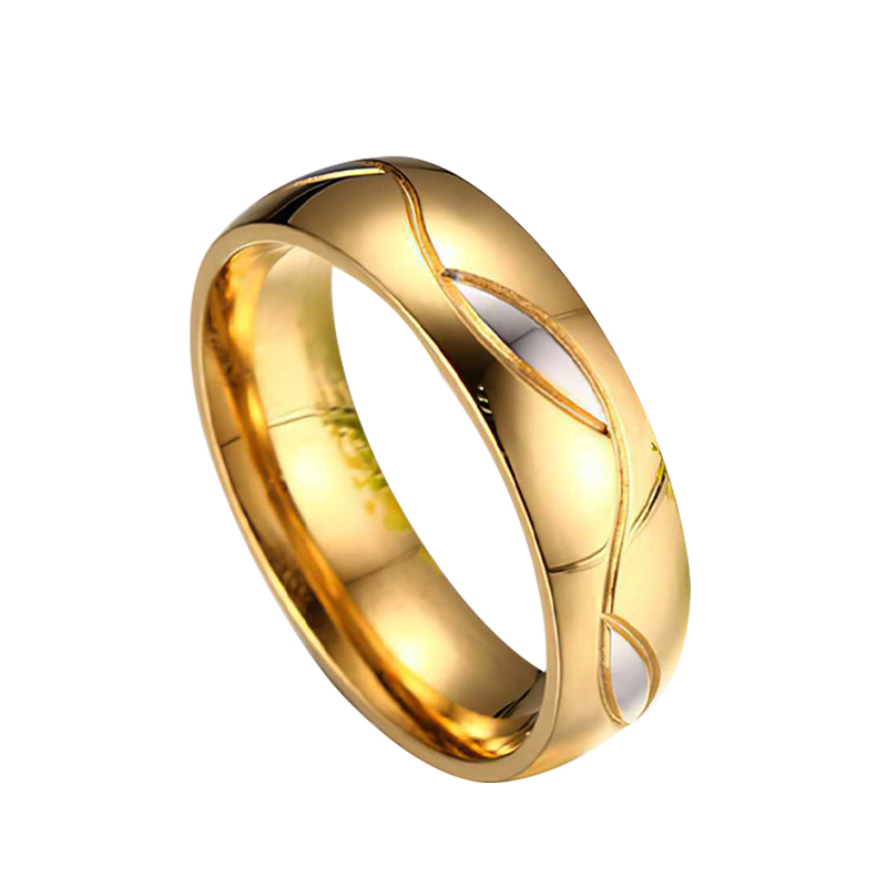 Sotiya Two Tone Men's Wedding Ring Titanium Steel-Sotiya
