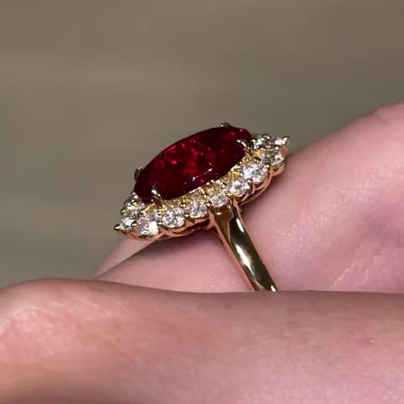 Sotiya Halo Oval Cut Engagement Ring Sterling Silver-Sotiya