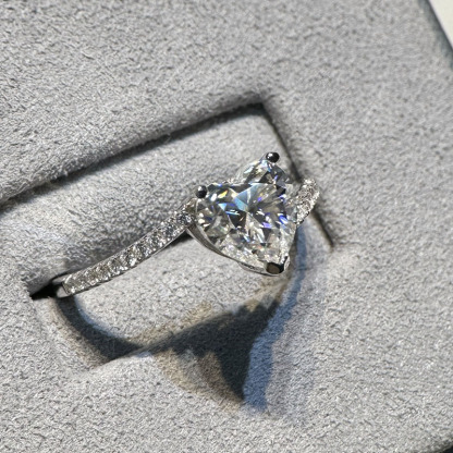 Sotiya Bypass 1ct Moissanite Heart Cut Engagement Ring Sterling Silver-Sotiya