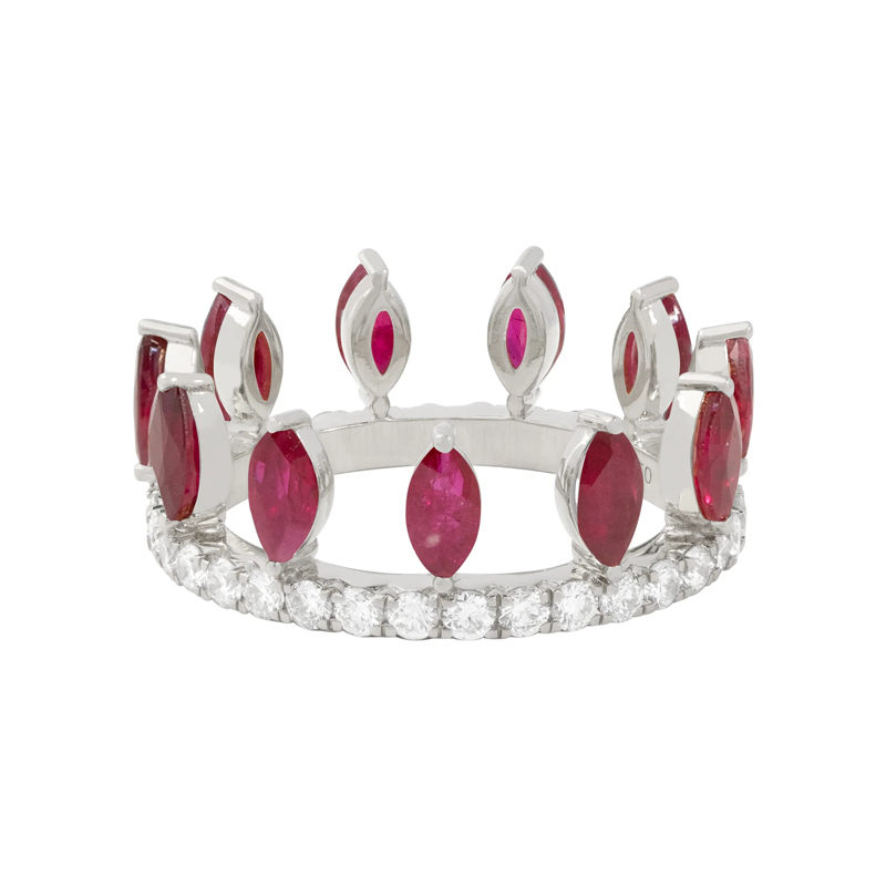 Sotiya 12 Birthstones Marquise Cut Mix and Match Stackable Eternity Ring Sterling Silver-Sotiya