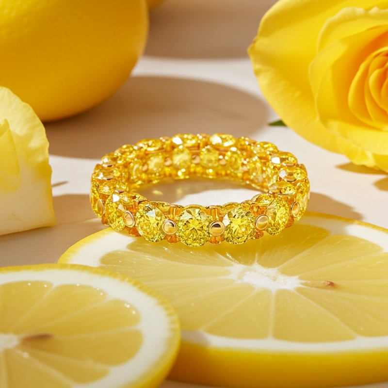 Sotiya Fully Inlaid Women's Wedding Ring Eternity Band Sterling Silver-Sotiya