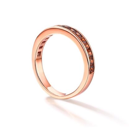 Sotiya Chocolate Half Eternity Princess Cut Women's Wedding Ring Band Sterling Silver-Sotiya