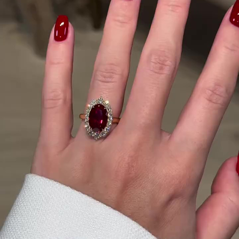 Sotiya Halo Oval Cut Engagement Ring Sterling Silver-Sotiya