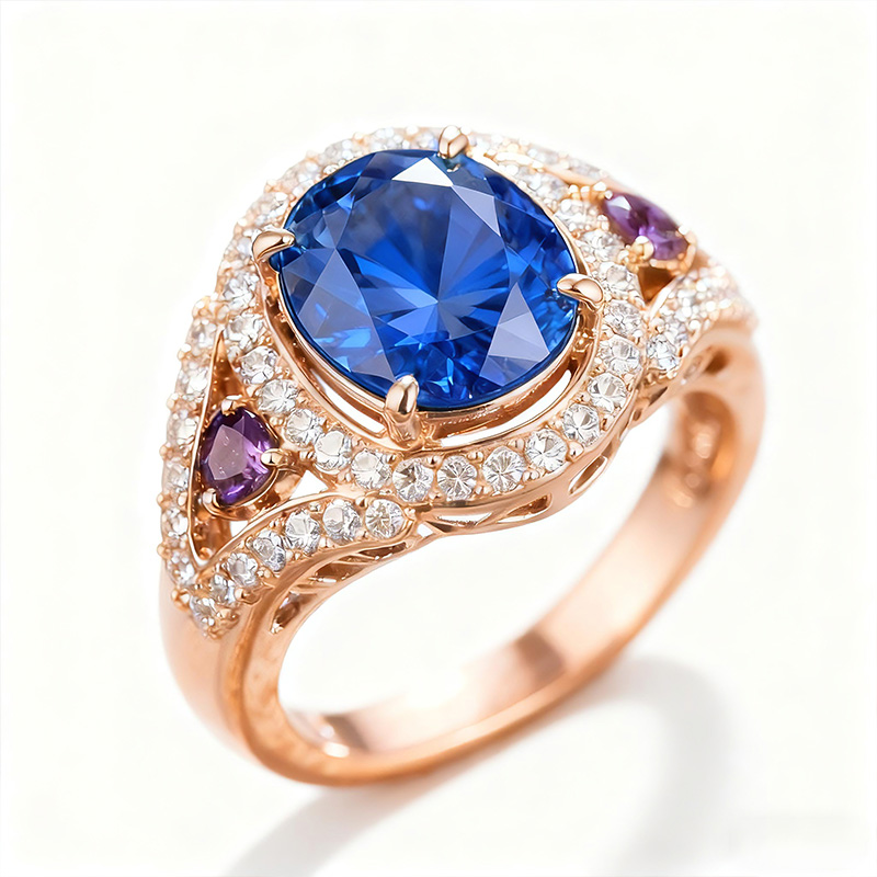 Sotiya Oval Cut Halo Engagement Ring Sterling Silver-Sotiya