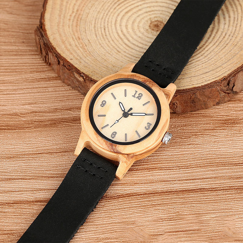 Sotiya Zebrawood Quartz Watch Exquisite Ultra-thin Wooden Watch-Sotiya