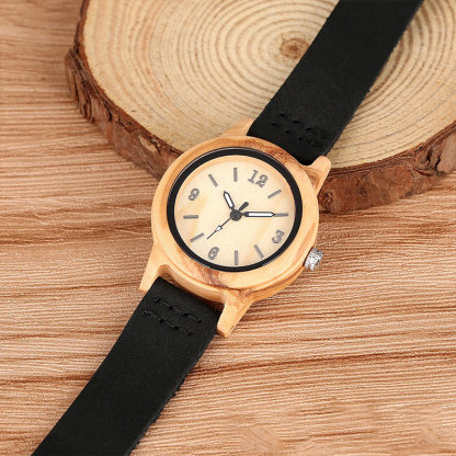 Sotiya Zebrawood Quartz Watch Exquisite Ultra-thin Wooden Watch-Sotiya