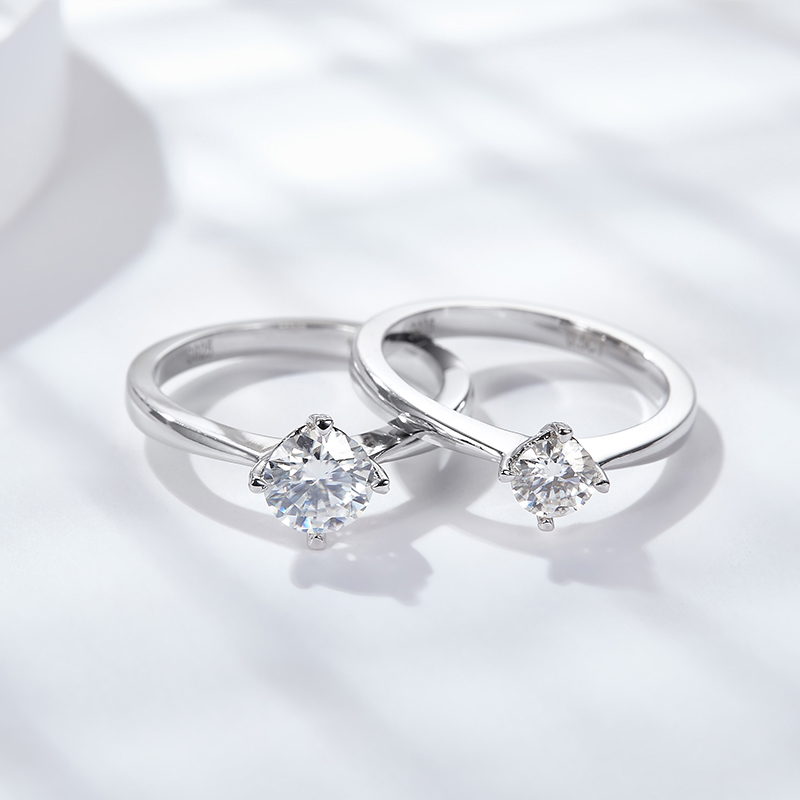 Sotiya Solitaire Round Cut Moissanite Engagement Ring Sterling Silver-Sotiya