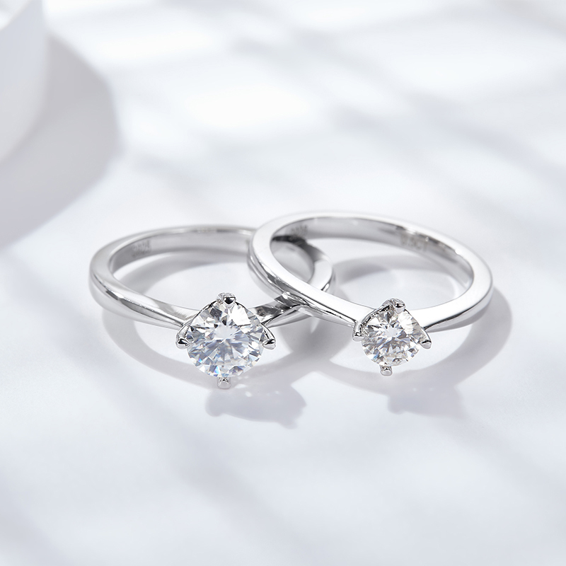 Sotiya Solitaire Round Cut Moissanite Engagement Ring Sterling Silver-Sotiya