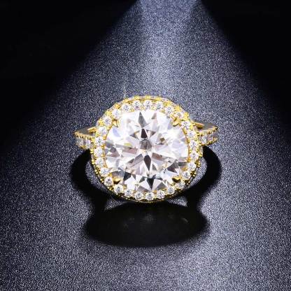 Sotiya Cathedral Halo Round Cut Moissanite Engagement Ring Sterling Silver-Sotiya