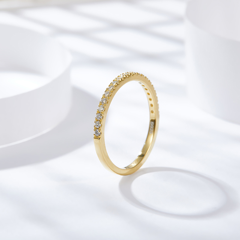 Sotiya Tri-tone Round Cut Moissanite Women's Wedding Ring Set Sterling Silver-Sotiya