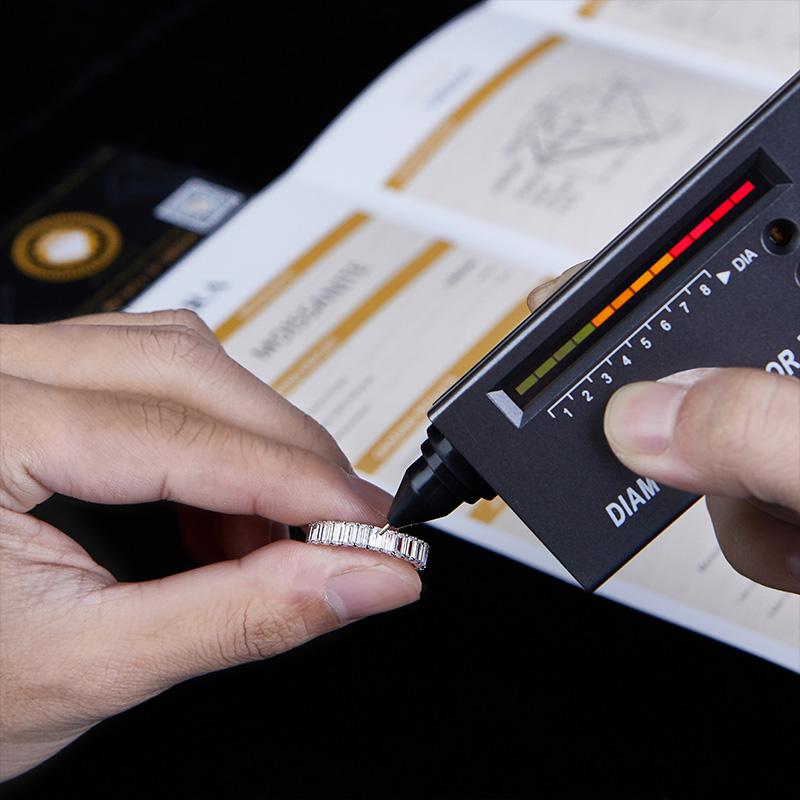 Sotiya Emerald Cut Moissanite Eternity Ring Sterling Silver-Sotiya