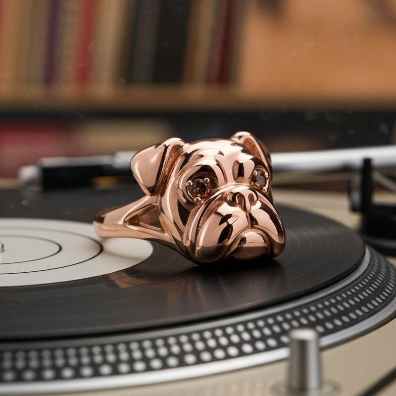 Sotiya Bulldog Coffee Cocktail Ring-Sotiya