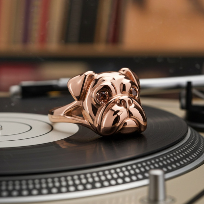 Sotiya Bulldog Coffee Cocktail Ring-Sotiya