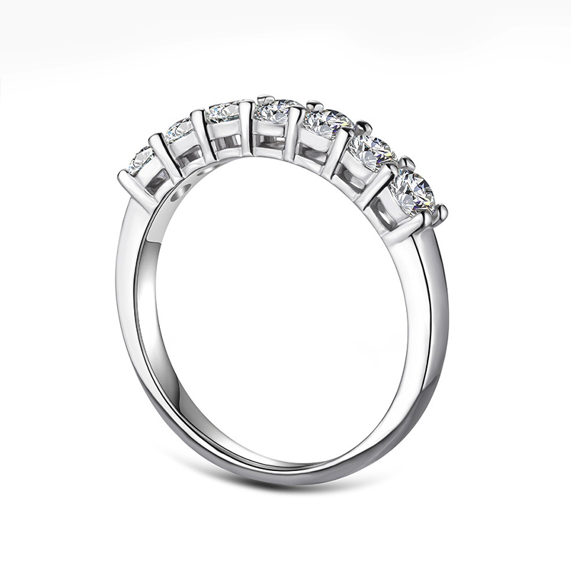 Sotiya Round Cut Moissanite Anniversary Ring Sterling Silver-Sotiya