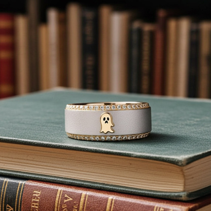 Sotiya Skull Ghost Inspired Eternity Ring Sterling Silver-Sotiya