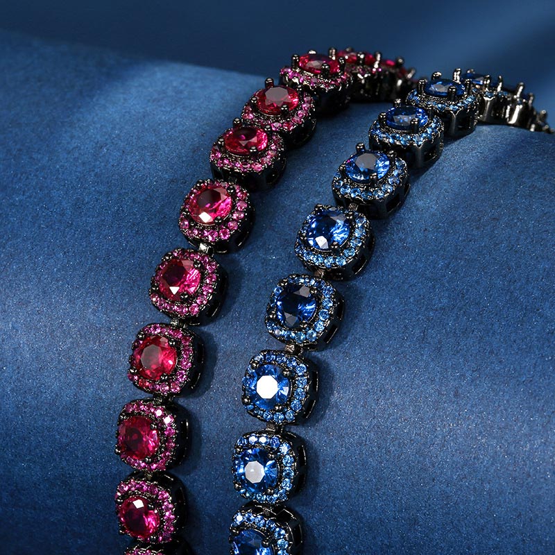 Sotiya Halo Round Cut Tennis Bracelet-Sotiya