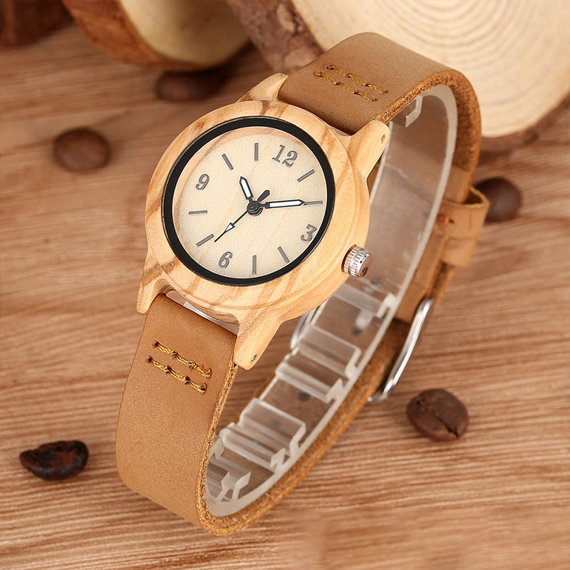Sotiya Zebrawood Quartz Watch Exquisite Ultra-thin Wooden Watch-Sotiya
