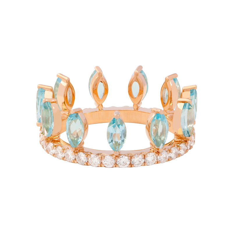 Sotiya 12 Birthstones Marquise Cut Mix and Match Stackable Eternity Ring Sterling Silver-Sotiya