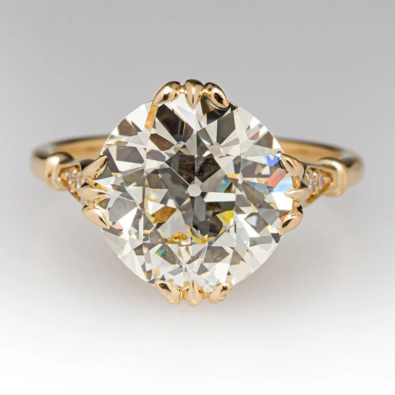 Sotiya Cathedral Cushion Cut Tapered Shank Engagement Ring Sterling Silver-Sotiya