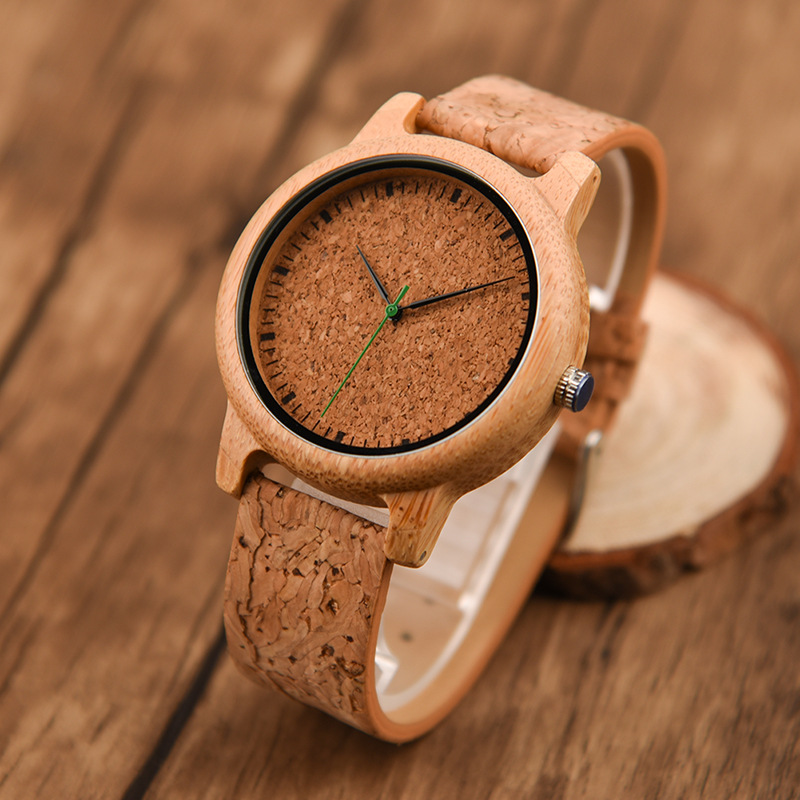 Sotiya Chipped Wood Dial Quartz Coffee Wooden Couple Watch-Sotiya