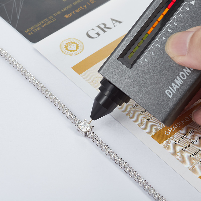 Sotiya Princess Cut Moissanite Tennis Bracelet Sterling Silver-Sotiya