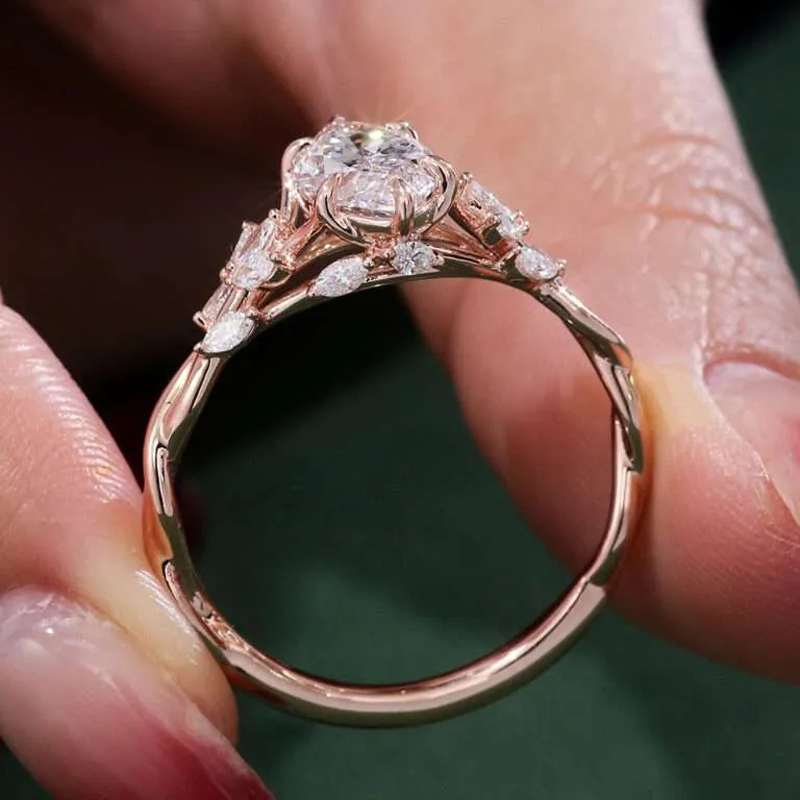 Sotiya Vintage Marquise Cut Vine Cluster Engagement Ring Sterling Silver-Sotiya