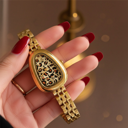 Sotiya Leopard Print Tortoiseshell Pattern Dial Luxury Quartz Women's Watch-Sotiya