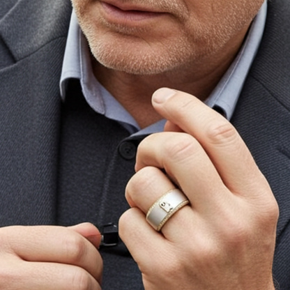 Sotiya Skull Ghost Inspired Eternity Ring Sterling Silver-Sotiya