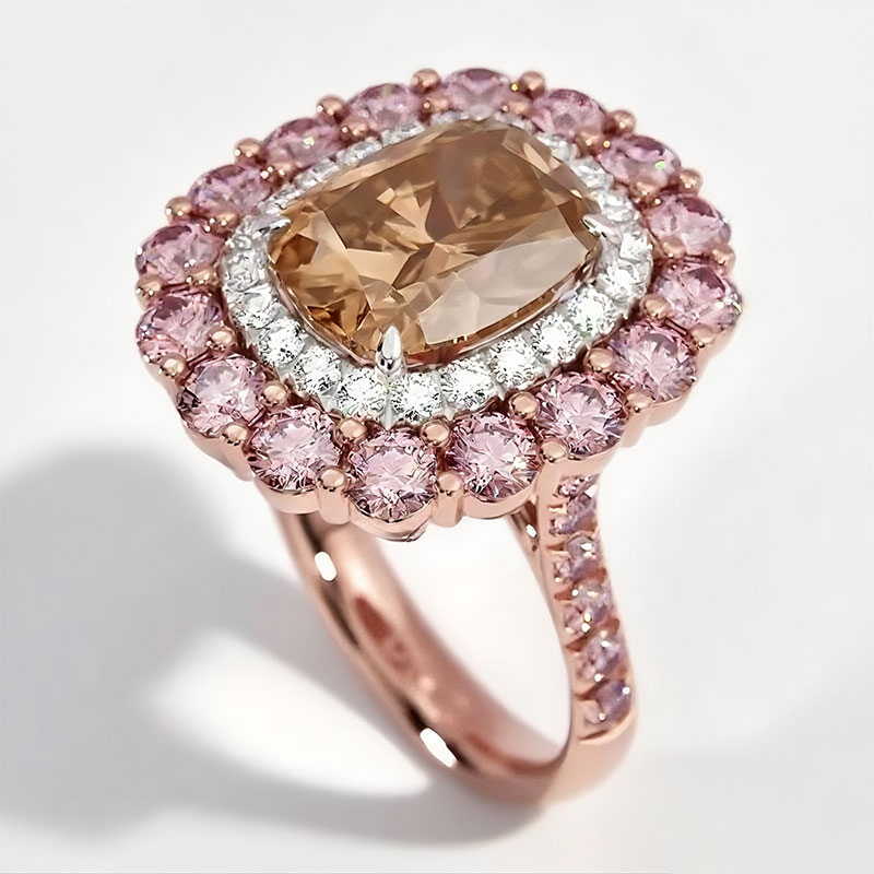 Sotiya Cathedral Cushion Cut Multi Colored Engagement Ring Sterling Silver-Sotiya