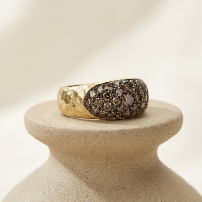 Sotiya Vintage Matte Finish Coffee Wedding Ring Unisex Band Sterling Silver