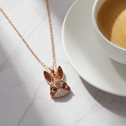Sotiya Animal City Bunny Inspired Coffee Necklace-Sotiya