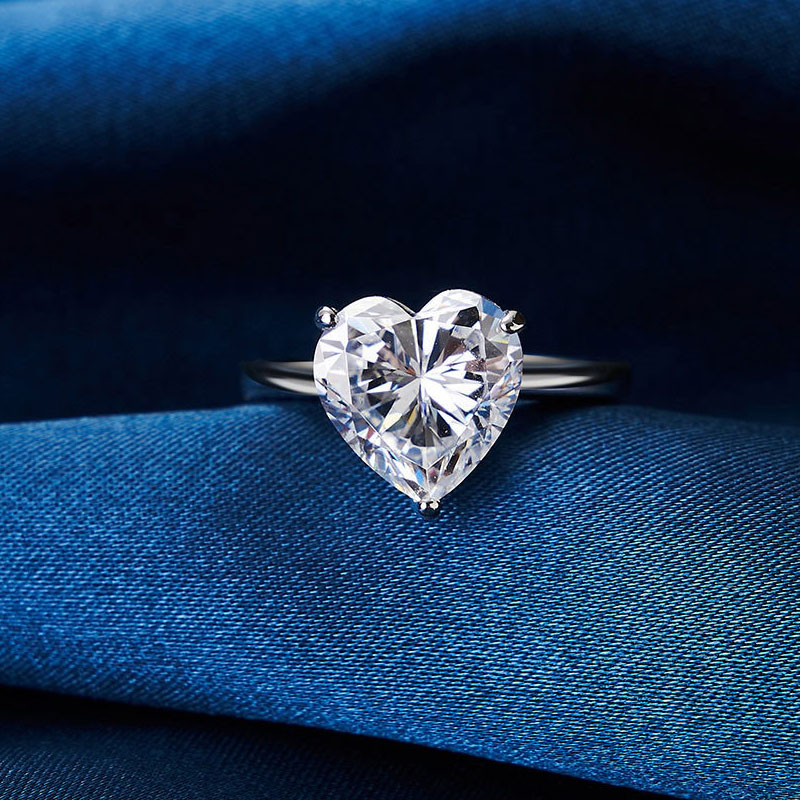 Sotiya Heart Cut Solitaire Engagement Ring Sterling Silver-Sotiya