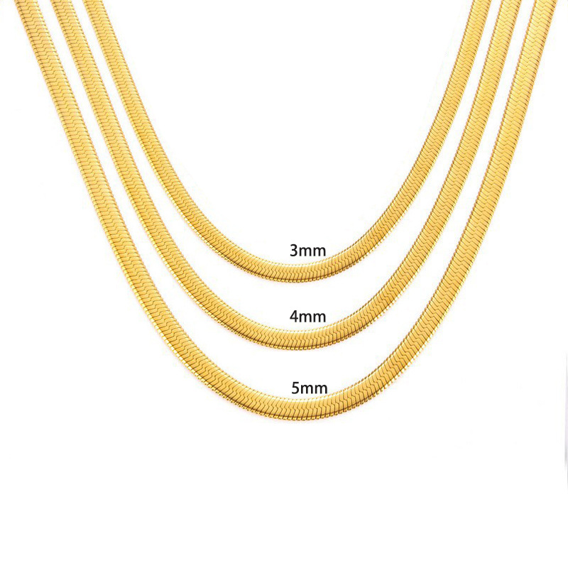 Sotiya Omega Necklace Titanium Steel with Gold Plating-Sotiya