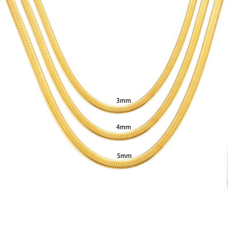 Sotiya Omega Necklace Titanium Steel with Gold Plating-Sotiya