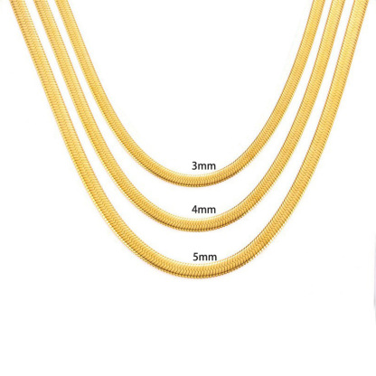 Sotiya Omega Necklace Titanium Steel with Gold Plating-Sotiya