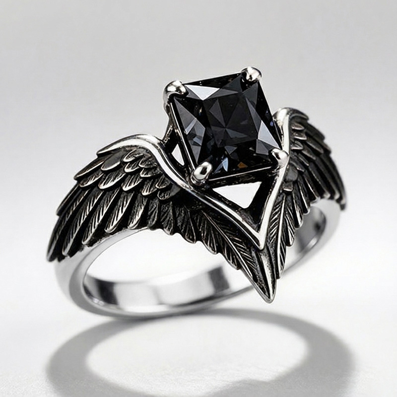Sotiya Duskendale Three-eyed Crow Wing Radiant Cut Cocktail Ring Sterling Silver-Sotiya