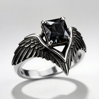 Sotiya Duskendale Three-eyed Crow Wing Radiant Cut Cocktail Ring Sterling Silver-Sotiya
