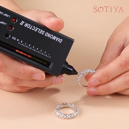 Sotiya Butterfly Design Marquise Cut Moissanite Anniversary Ring Sterling Silver