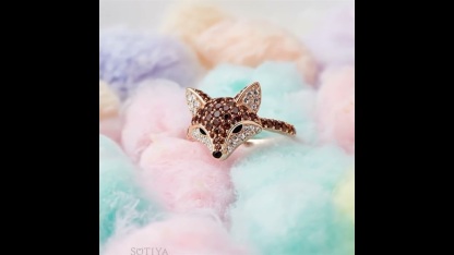 Sotiya Animal City Fox Design Coffee Cocktail Ring