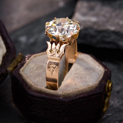 Sotiya Vintage Round Cut Victorian Engagement Ring Sterling Silver-Sotiya