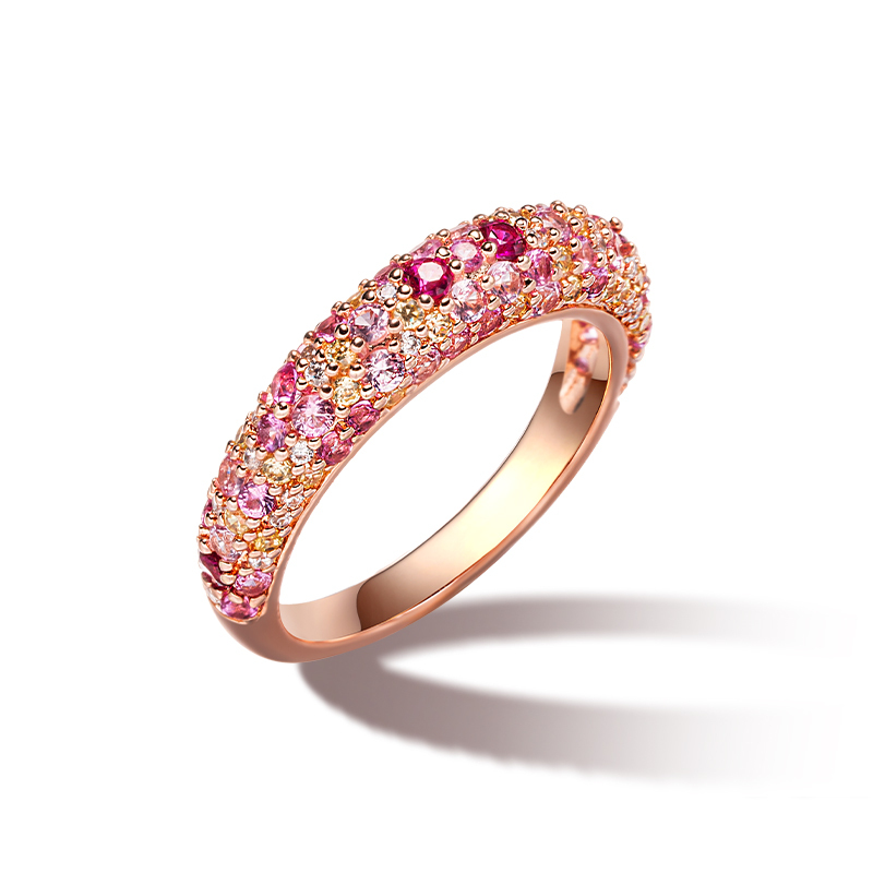 Sotiya Multi Colored Stones Women's Wedding Ring Sterling Silver-Sotiya