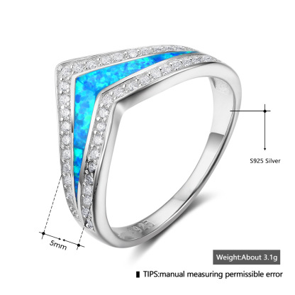 Sotiya Round Cut Opal Contour Band Women's Wedding Ring Sterling Silver-Sotiya