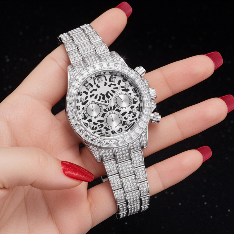 Sotiya Leopard Print Tortoiseshell Pattern Dial Luxury Waterproof Quartz Unisex Watch-Sotiya