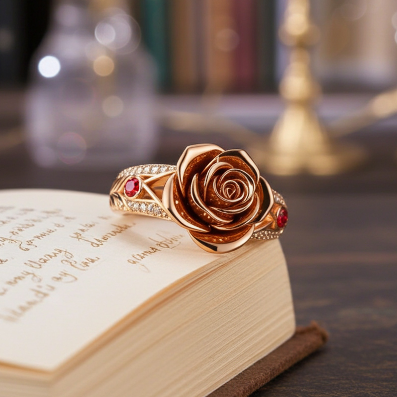 Sotiya Best Buds Side Stone Rose Cocktail Ring Sterling Silver-Sotiya