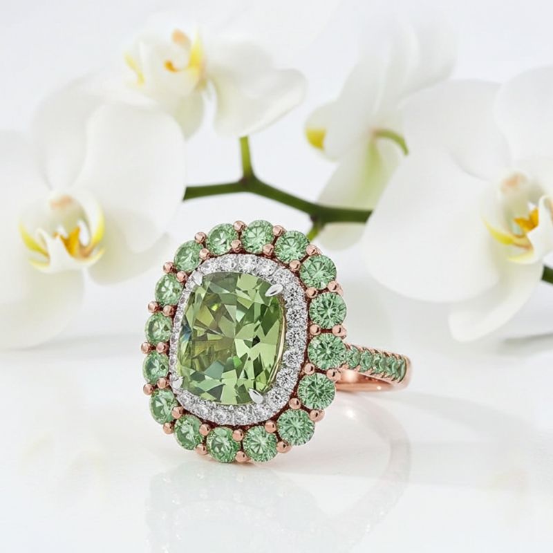 Sotiya Cathedral Double Halo Cushion Cut Engagement Ring Sterling Silver-Sotiya